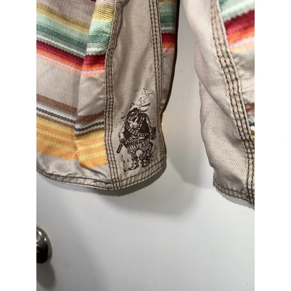 Hecho De Billabong Mens Drawstring Board Shorts Sz. 30 /Beige/Mexico Theme